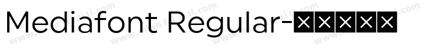 Mediafont Regular字体转换